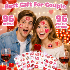 91TATTOOS Valentine heart tattoo sheet 4 ideal party decorations