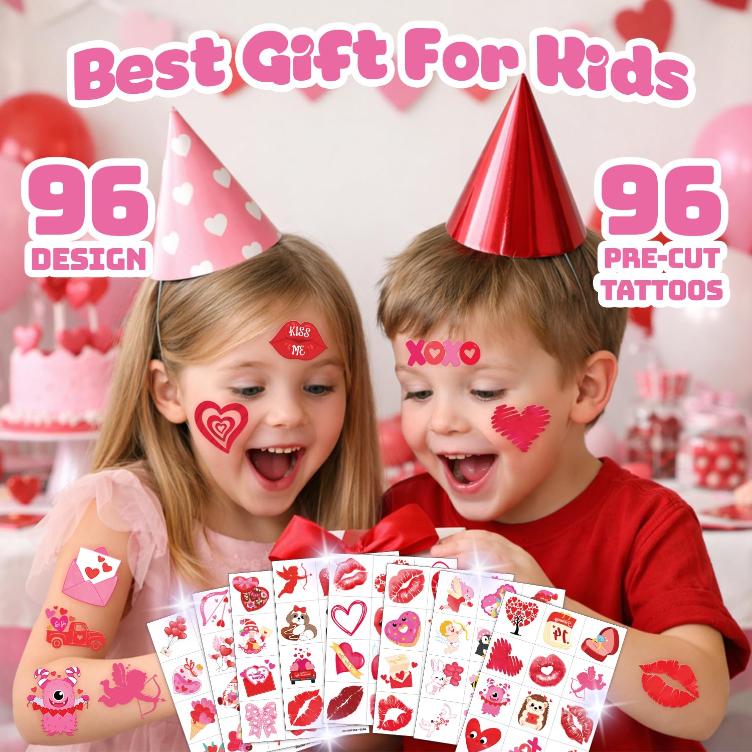 91TATTOOS Valentine heart tattoo sheet 5 easy application