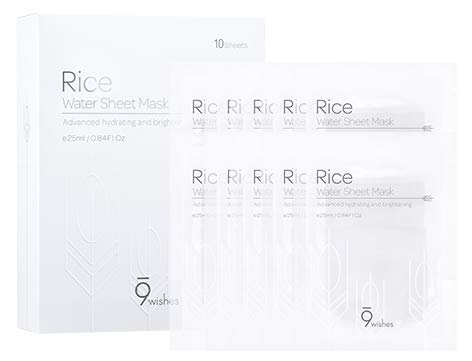 9 Wishes Rice Water Mask 11-sheets pack for refreshing hydration