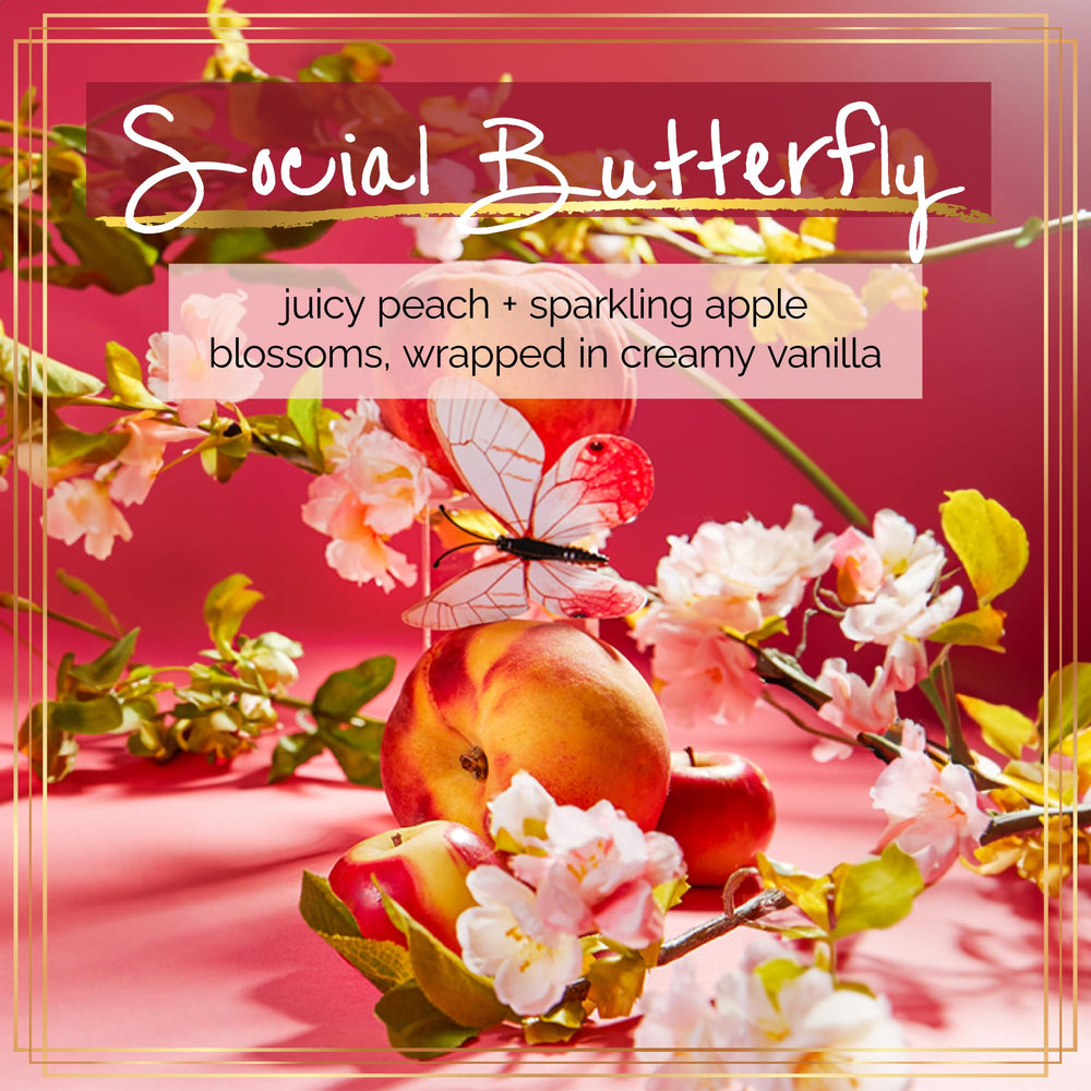 Nakery clean beauty scent peach vanilla fragrance enhances spa-like experience.
