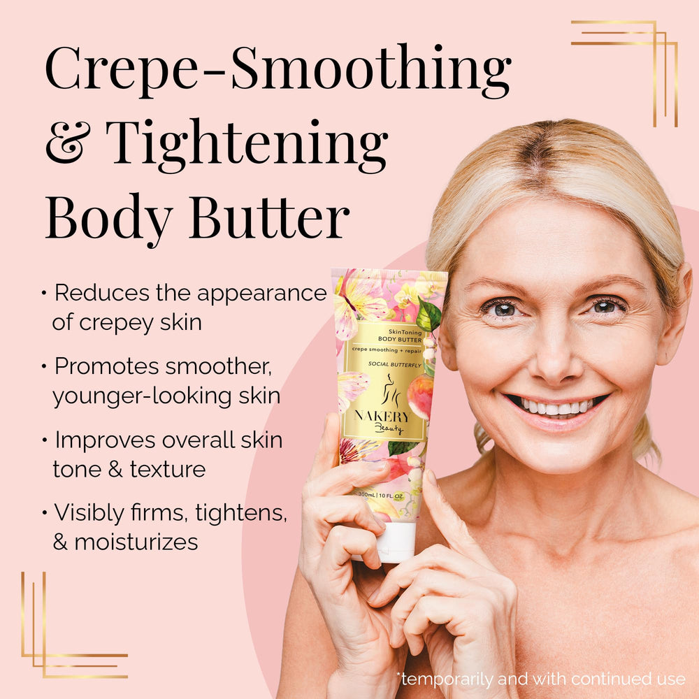 Nakery neck firming cream application targets the neck for a firmer look.