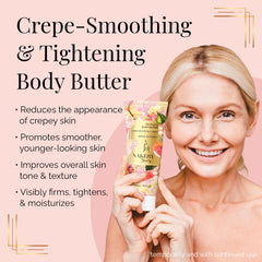 Nakery neck firming cream application targets the neck for a firmer look.