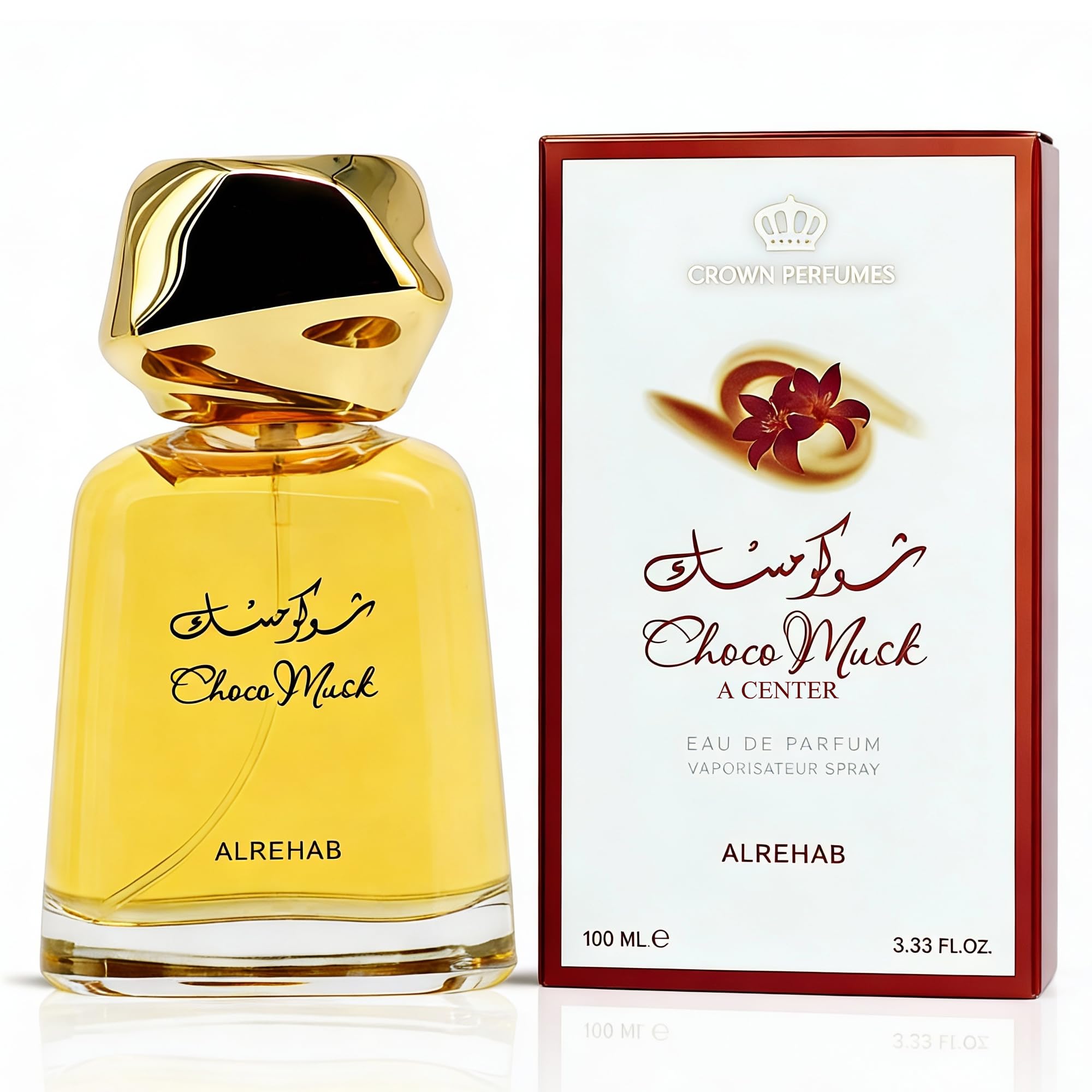 A Center Choco Musk bottle front view, ideal for evening wear