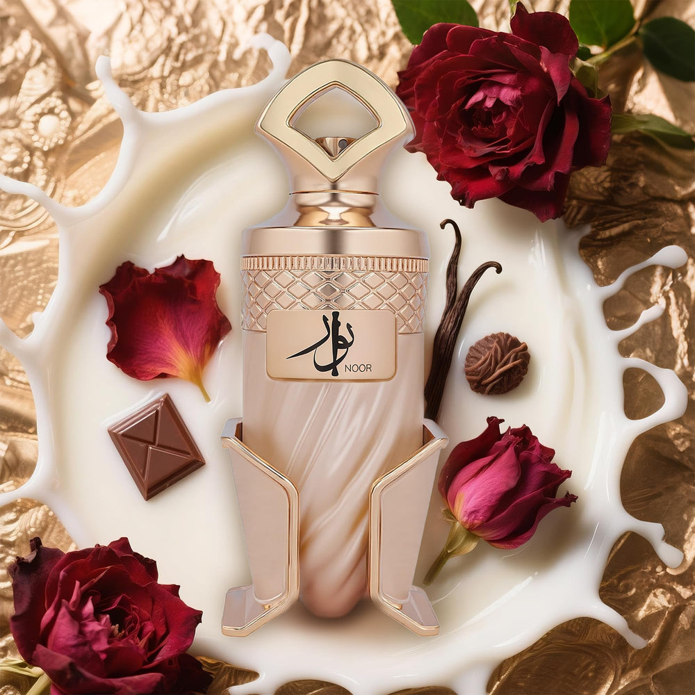RIIFFS Noor bottle on vanity, travel-ready and TSA-compliant.