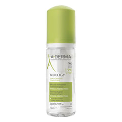 A-Derma Biology Mousse 150ml packaging view highlights a gentle cleanse for sensitive skin.