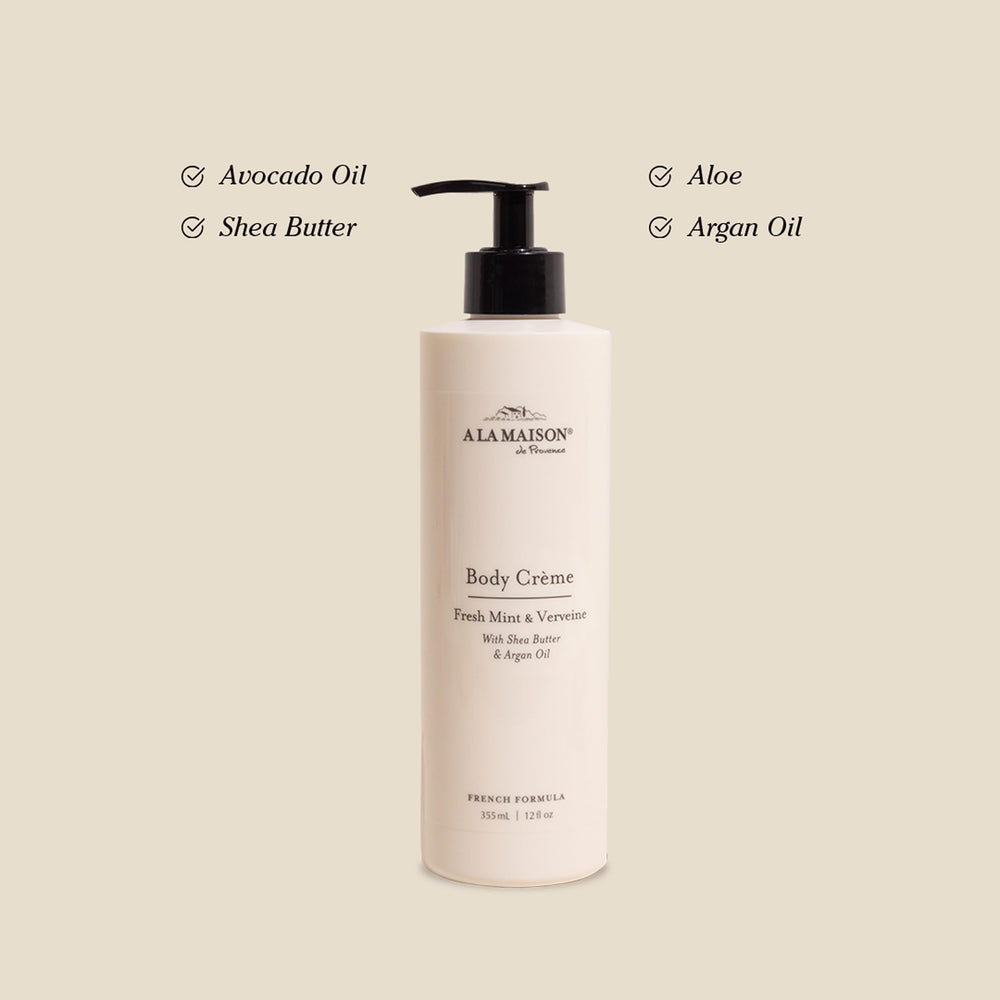 A LA MAISON creamy texture close-up shows silky, hydrating finish.