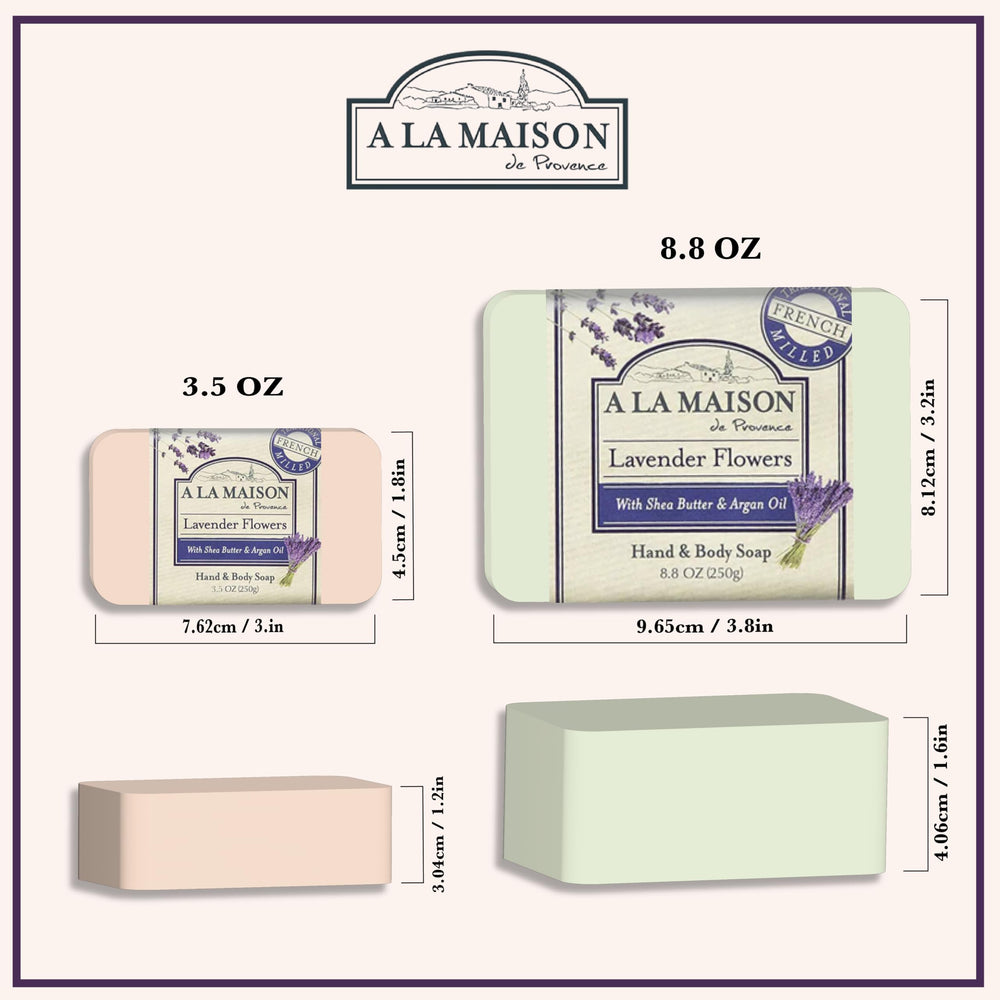 A La Maison Cherry Blossom close-up reveals triple milled texture.