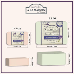 A La Maison Cherry Blossom close-up reveals triple milled texture.