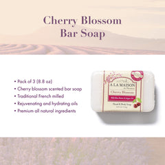 Eco-friendly formula image showing vegan, cruelty-free benefits from A La Maison Cherry Blossom.