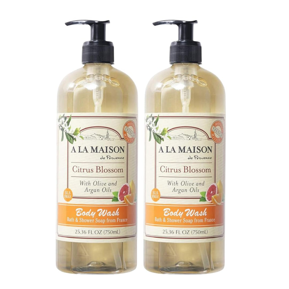 A LA MAISON Citrus Blossom bottle 2-pack, eco-friendly packaging for daily pampering.