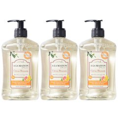 A LA MAISON Citrus Blossom hand soap bottle – gentle cleansing with plant-based oils.