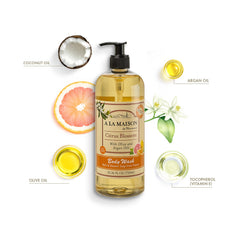 A LA MAISON Citrus Blossom pour, for a quick, refreshing cleanse with a bright fragrance.