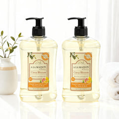 A LA MAISON Citrus Blossom pump action ready for gentle cleansing