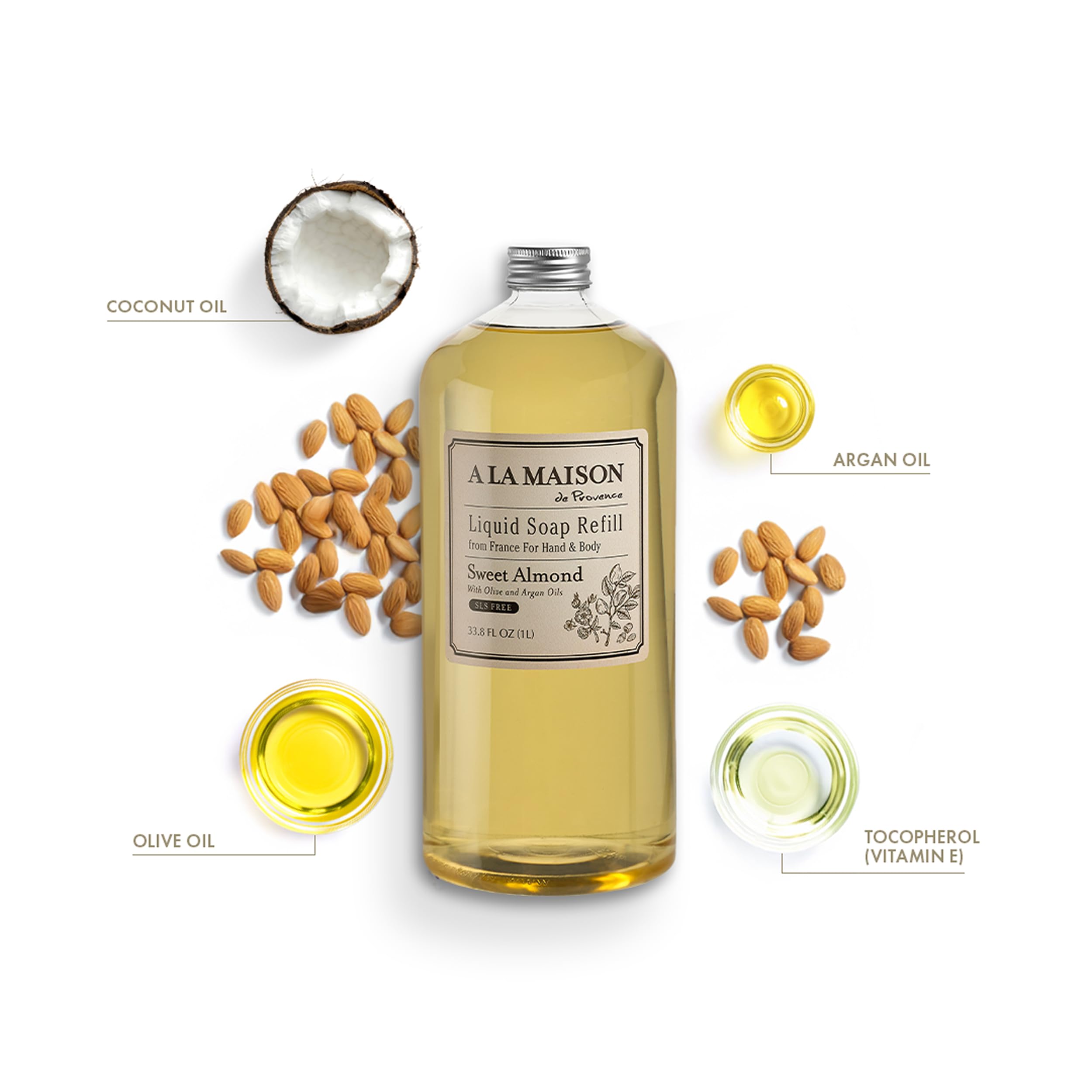 Traditional French Marseille recipe details on the bottle for authentic craftsmanship.
