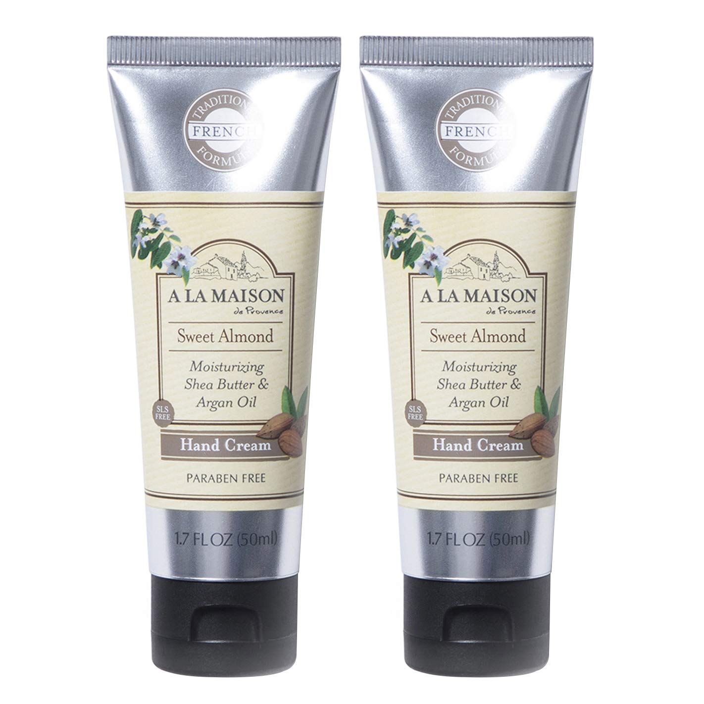 A La Maison Hand Cream Sweet Almond bottle delivering smooth hydration