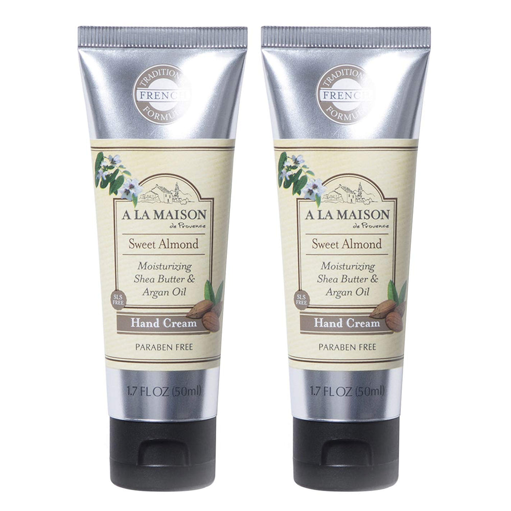 A La Maison Hand Cream Sweet Almond bottle delivering smooth hydration