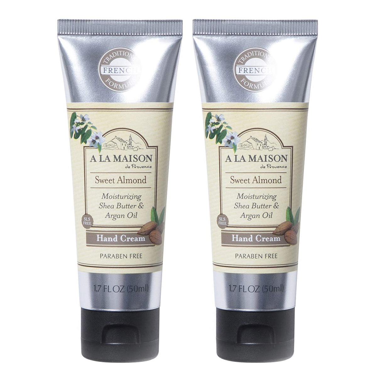 A La Maison Hand Cream Sweet Almond bottle delivering smooth hydration