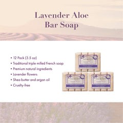 A LA MAISON Lavender Aloe Bar Soap close-up texture with creamy lather