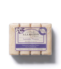 A LA MAISON Lavender Aloe Bar Soap pack shot ideal for gifting or personal use