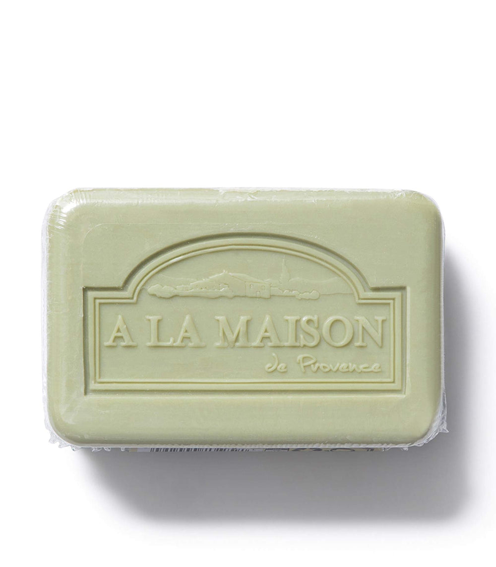 A LA MAISON Lavender Flower Bar Soap ingredients image featuring shea butter and argan oil