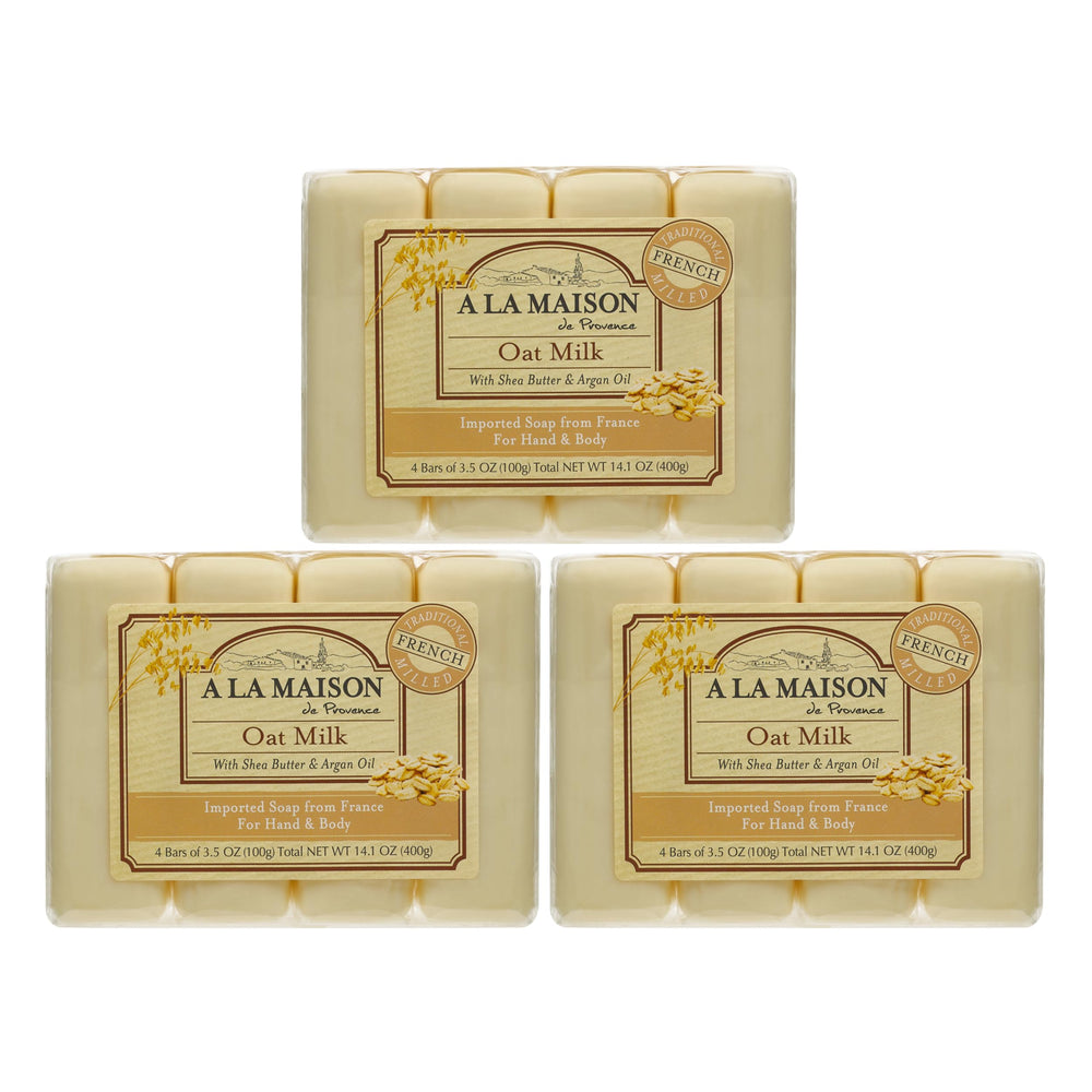A LA MAISON Oat Milk Bar Soap pack front, ideal for daily cleansing and hydration