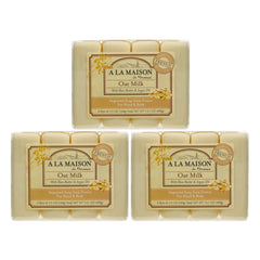 A LA MAISON Oat Milk Bar Soap pack front, ideal for daily cleansing and hydration