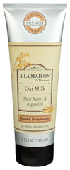 A LA MAISON Oatmilk Body Lotion bottle with pump for daily hydration