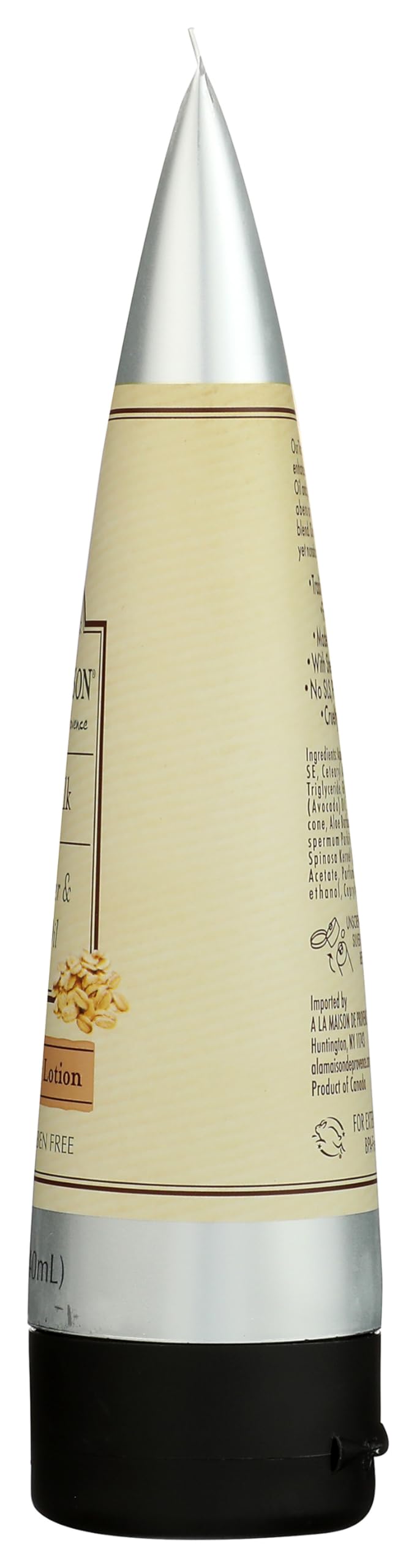 Creamy texture swirl of A LA MAISON Oatmilk Body Lotion on skin