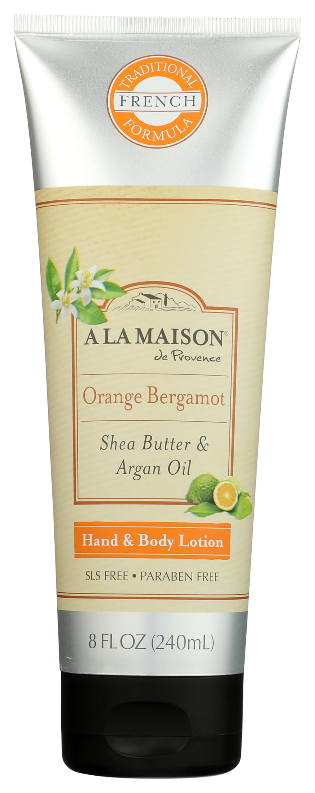 A LA MAISON Orange Bergamot Body Lotion bottle for daily hydration and bright fragrance.