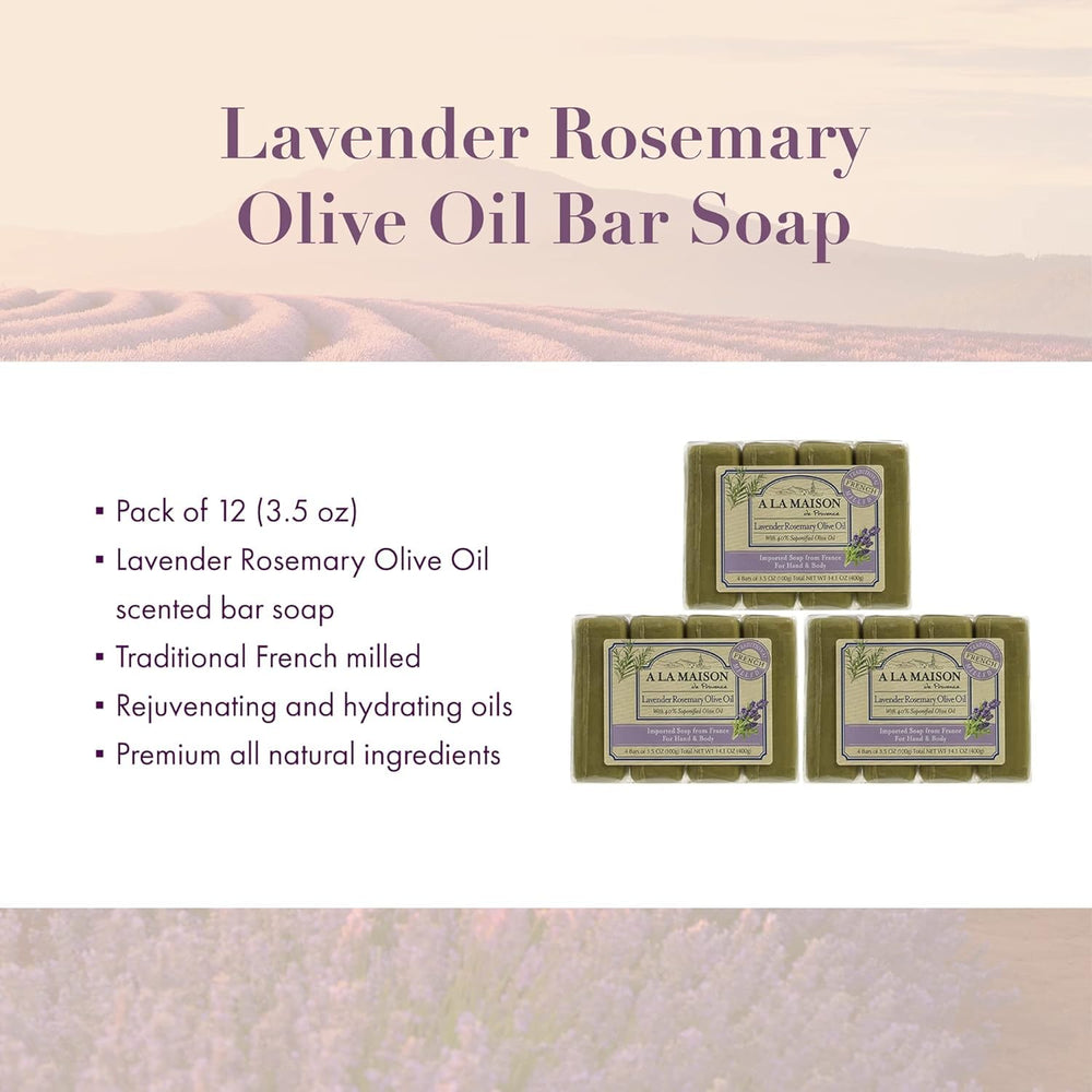 A LA MAISON triple milled bar soap texture for luxurious, long-lasting lather.