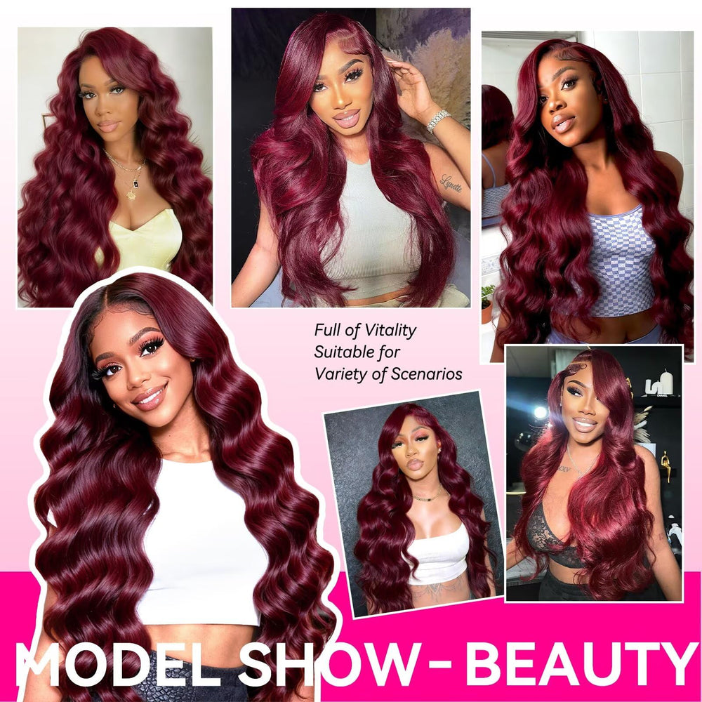 A8 Burgundy Wig long-lasting comfort for all-day wear
