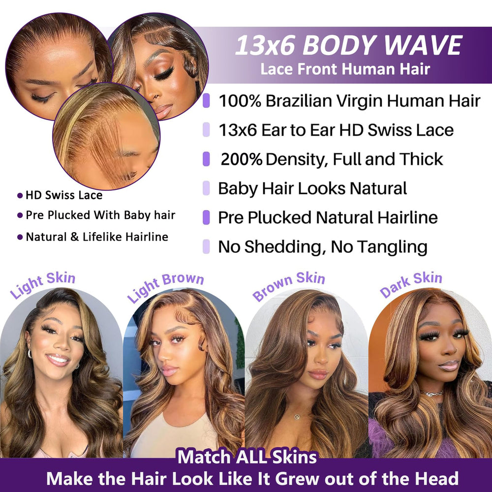 A8 lace-front 13x6 HD lace for seamless parting and versatile styling.