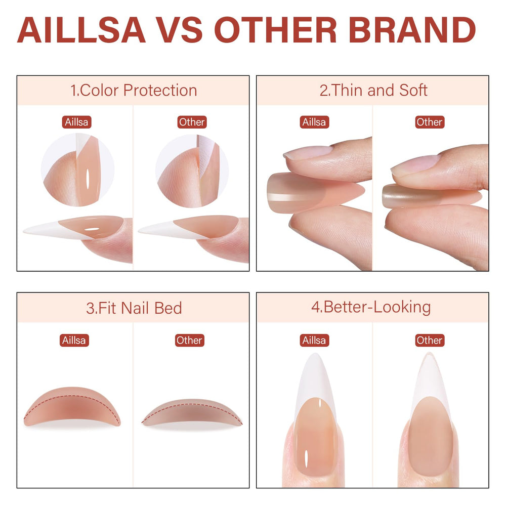 AILLSA 15 sizes with 12 tips each ensuring a precise fit.