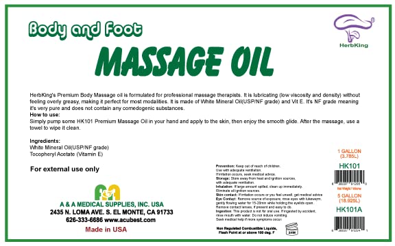 A&amp;A Premium Body Mineral Oil supports dry skin nourishment and hydration.