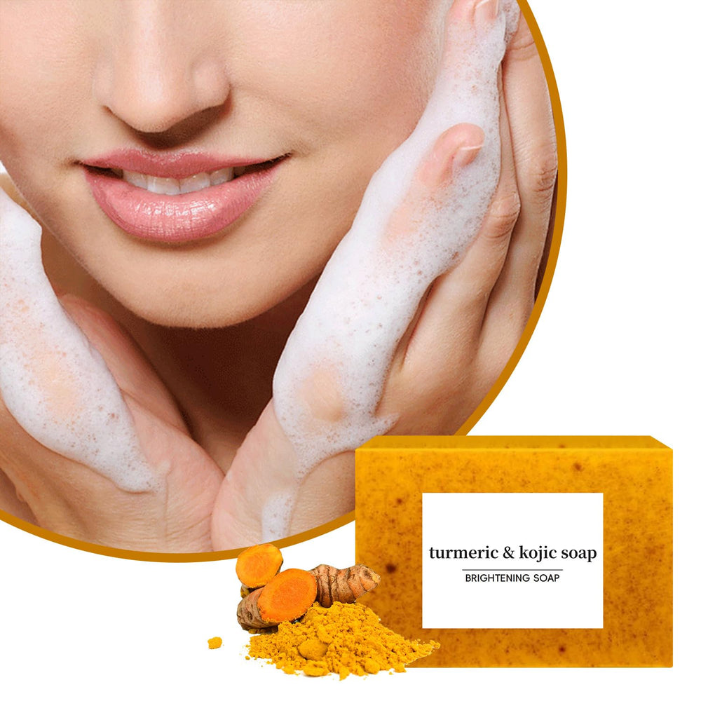 Aacnre turmeric soap lather highlighting refreshing citrus notes.