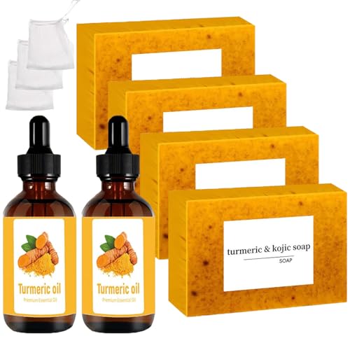 Aacnre turmeric soap lemon bar ready for daily face and body cleansing.