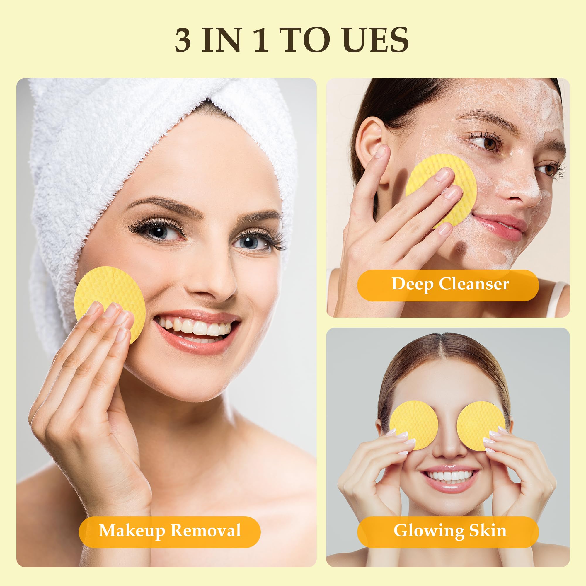 AAGJ Turmeric Kojic Acid Cleansing Pads close-up demonstrates deep pore cleansing.