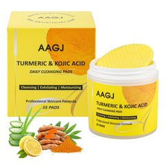 AAGJ Turmeric Kojic Acid Cleansing Pads pack shot, daily cleansing ready.