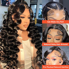 AAKJJ Brazilian virgin hair deep wave wig highlights fullness and bounce