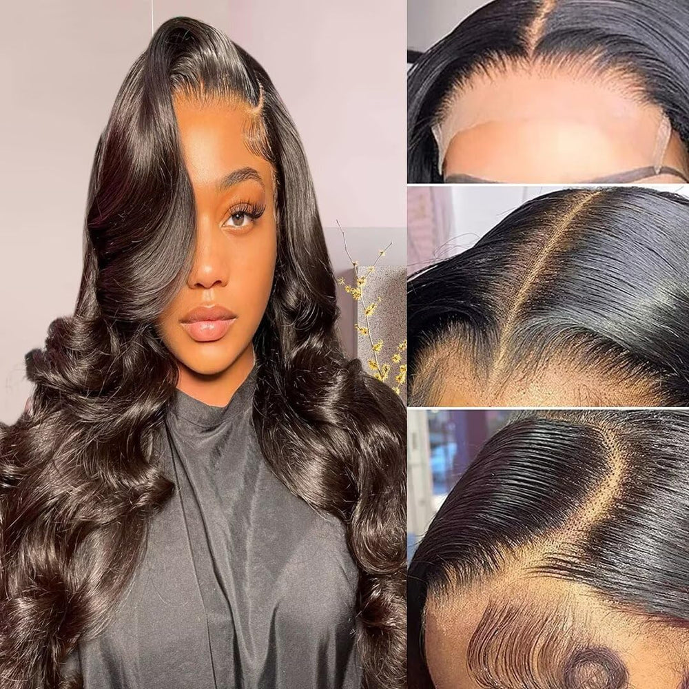 Aaliweya 5x5 HD lace closure wig front view, natural look and comfort.