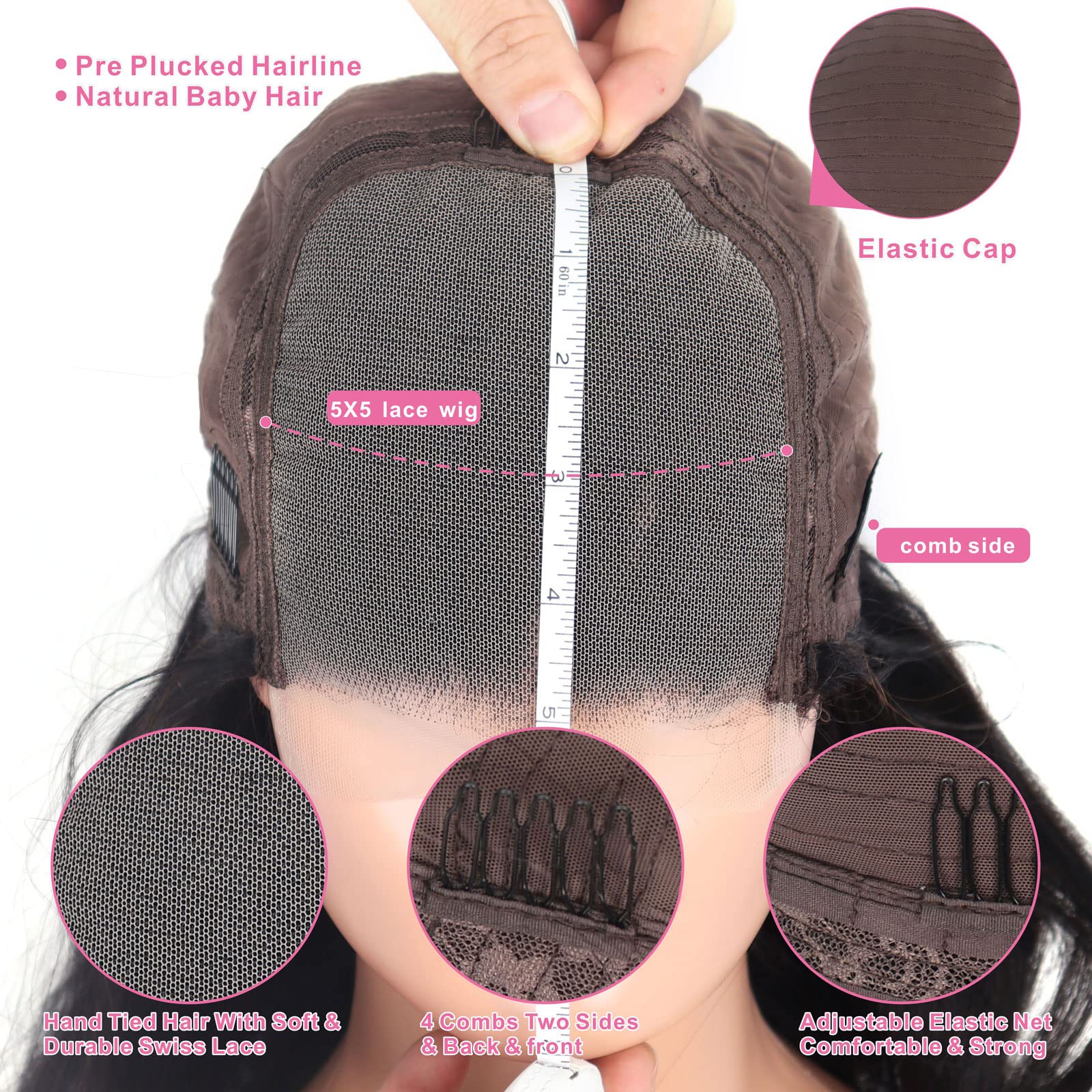 Aaliweya 5x5 HD lace closure wig natural parting for everyday style.