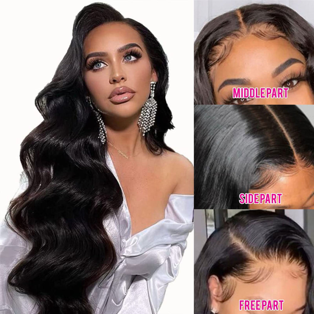 Aaliweya 5x5 HD lace closure wig side view, versatile styling potential.