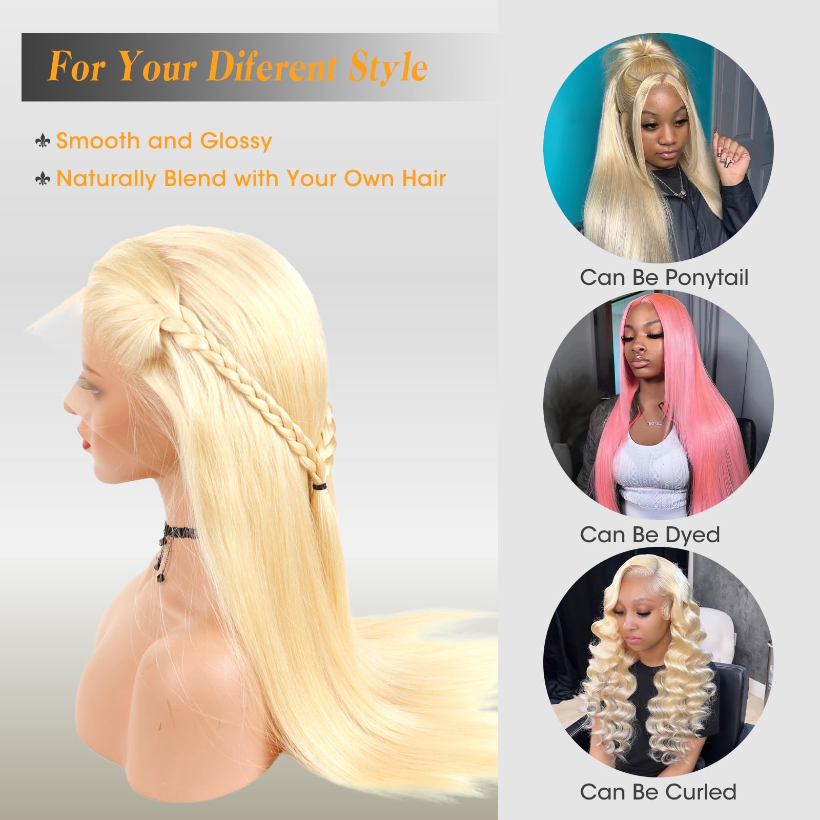 Aallinine 613 lace front wig highlighting 200% density for fuller volume