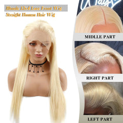 Aallinine 613 lace front wig close-up of bleached knots for seamless blend
