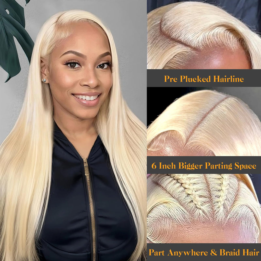 Aallinine 613 lace front wig showing deep parting area for versatile styling