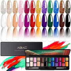 ABAC 24-color gel polish palette for vibrant nails and easy selection.