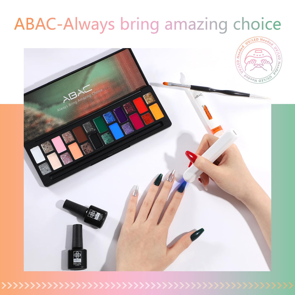ABAC palette mixing with base and top coat prep for professional results.