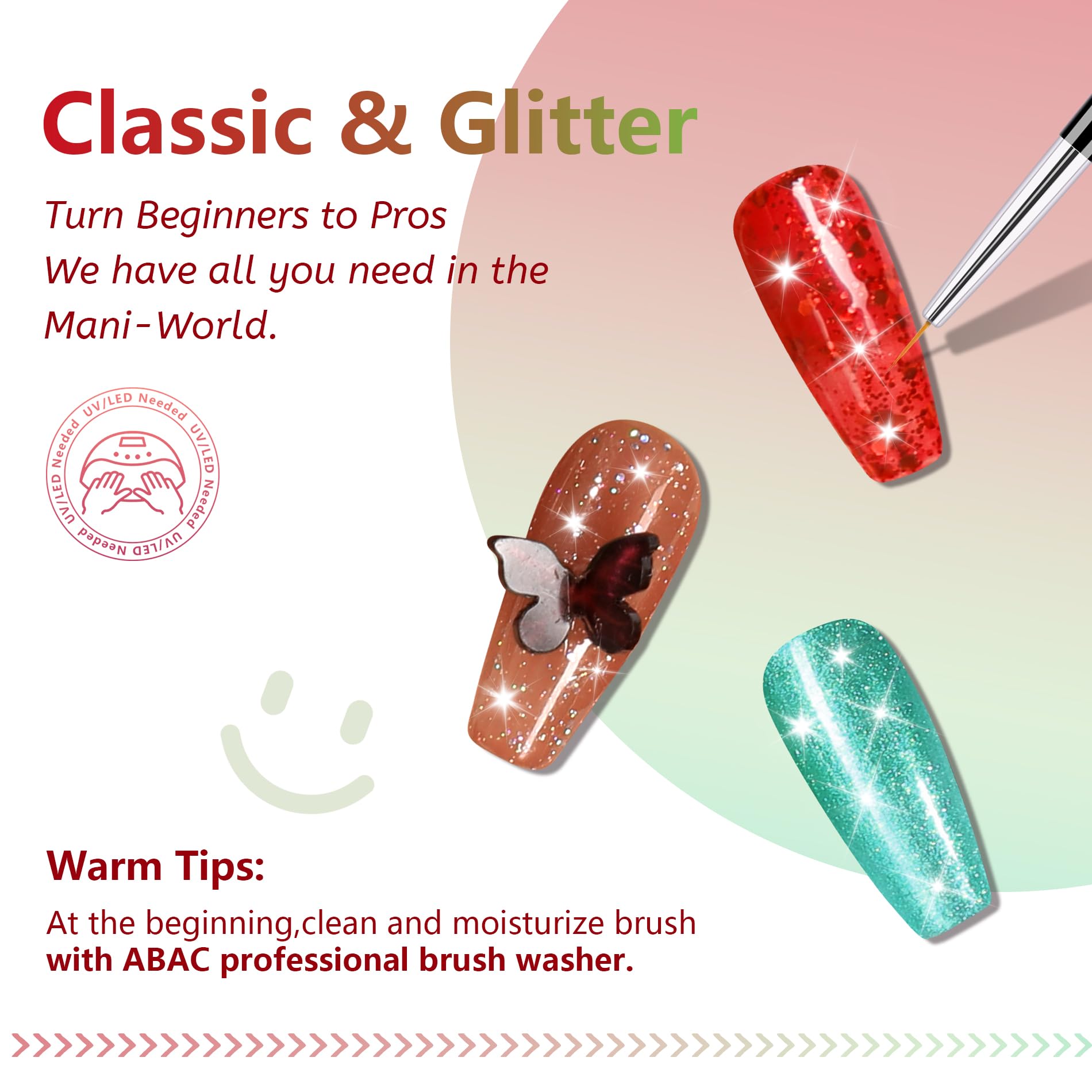 ABAC beginner-proof system—patting technique plus self-leveling formula yields polished looks.