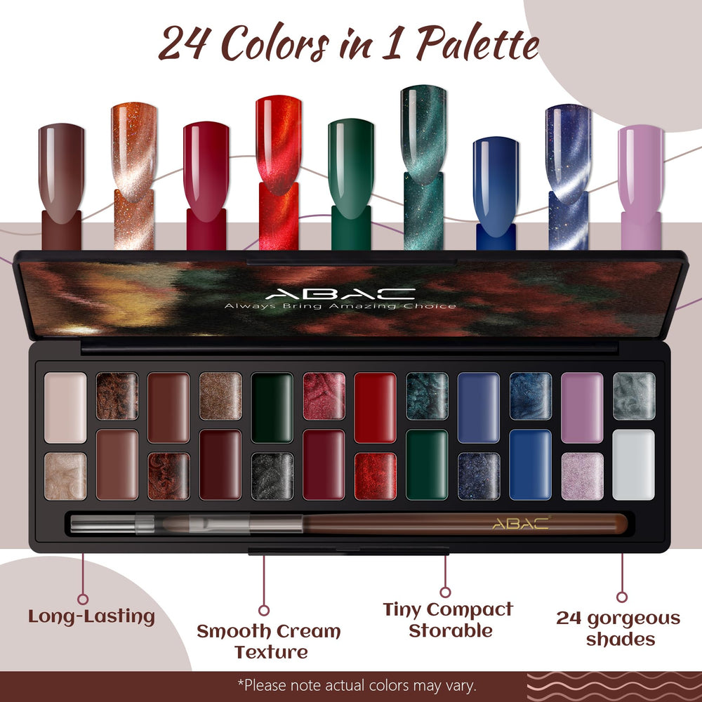 ABAC cat-eye palette mix shades on palette for custom blends