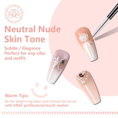 ABAC Ombre gradient nails achieved with creamy high-pigment gel